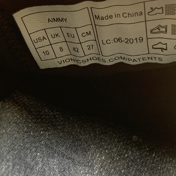 Vionic Aimmy Adjustable Straps Supportive Walking Sneakers Size 10 Black - Picture 7 of 7